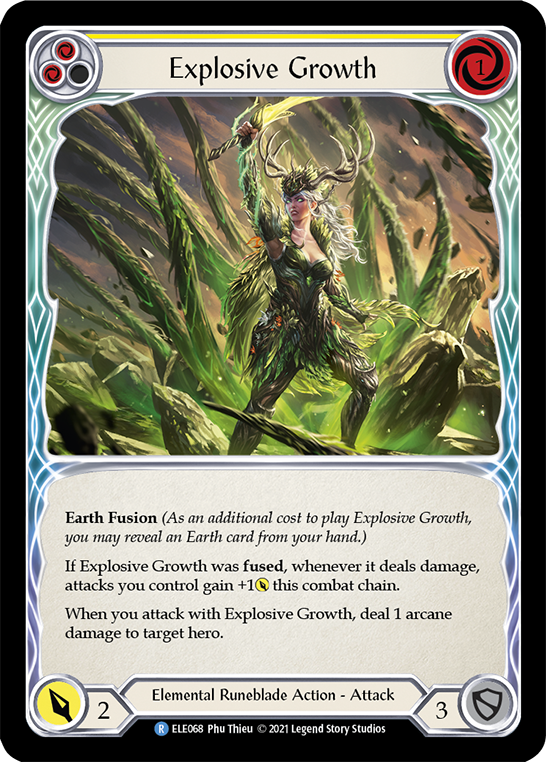 Explosive Growth (Yellow) [ELE068] (Tales of Aria)  1st Edition Rainbow Foil | Silver Goblin
