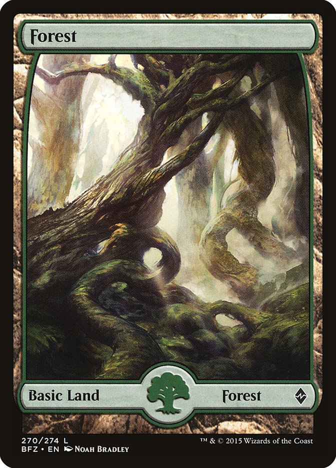 Forest (270) (Full Art) [Battle for Zendikar] | Silver Goblin