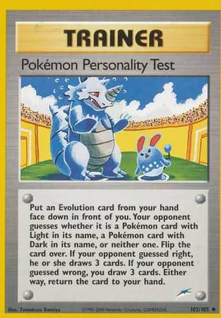Pokemon Personality Test (102/105) [Neo Destiny Unlimited] | Silver Goblin