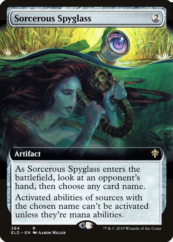 Sorcerous Spyglass (Extended Art) [Throne of Eldraine] | Silver Goblin
