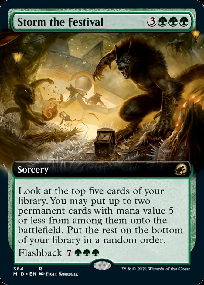 Storm the Festival (Extended Art) [Innistrad: Midnight Hunt] | Silver Goblin