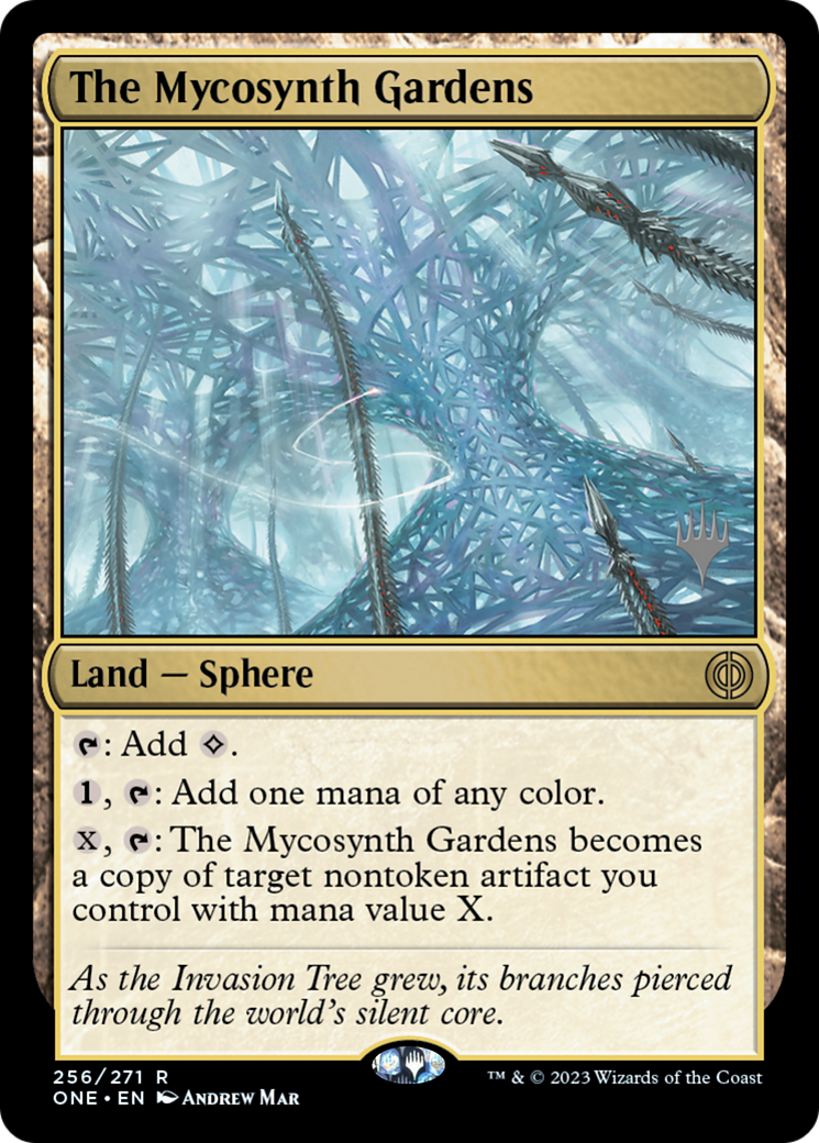 The Mycosynth Gardens (Promo Pack) [Phyrexia: All Will Be One Promos] | Silver Goblin