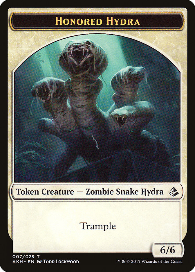 Honored Hydra // Warrior Double-Sided Token [Amonkhet Tokens] | Silver Goblin