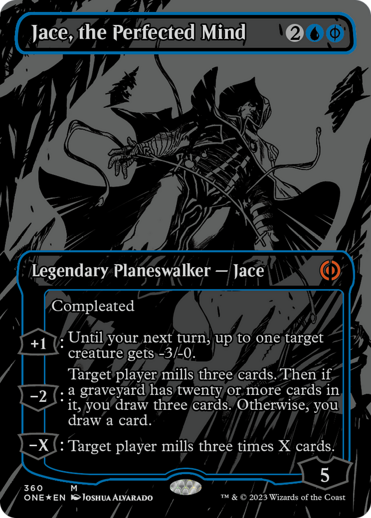 Jace, the Perfected Mind (Oil Slick Raised Foil) [Phyrexia: All Will Be One] | Silver Goblin