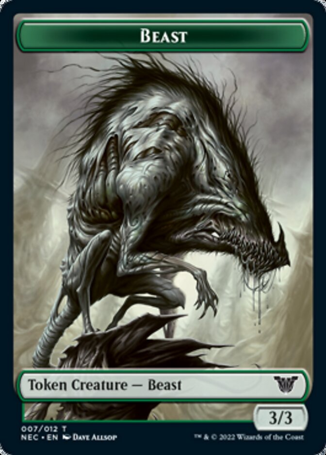Beast // Treasure Double-Sided Token [Kamigawa: Neon Dynasty Commander Tokens] | Silver Goblin