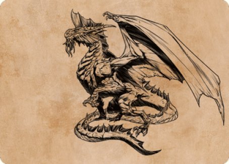 Ancient Silver Dragon Art Card (47) [Commander Legends: Battle for Baldur's Gate Art Series] | Silver Goblin