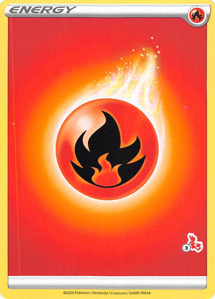 Fire Energy (Cinderace Stamp #3) [Battle Academy 2022] | Silver Goblin