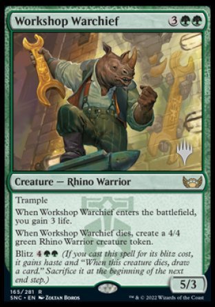 Workshop Warchief (Promo Pack) [Streets of New Capenna Promos] | Silver Goblin