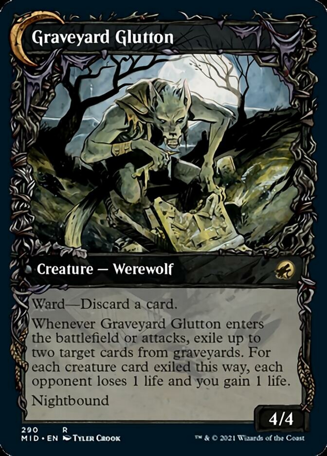 Graveyard Trespasser // Graveyard Glutton (Showcase Equinox) [Innistrad: Midnight Hunt] | Silver Goblin