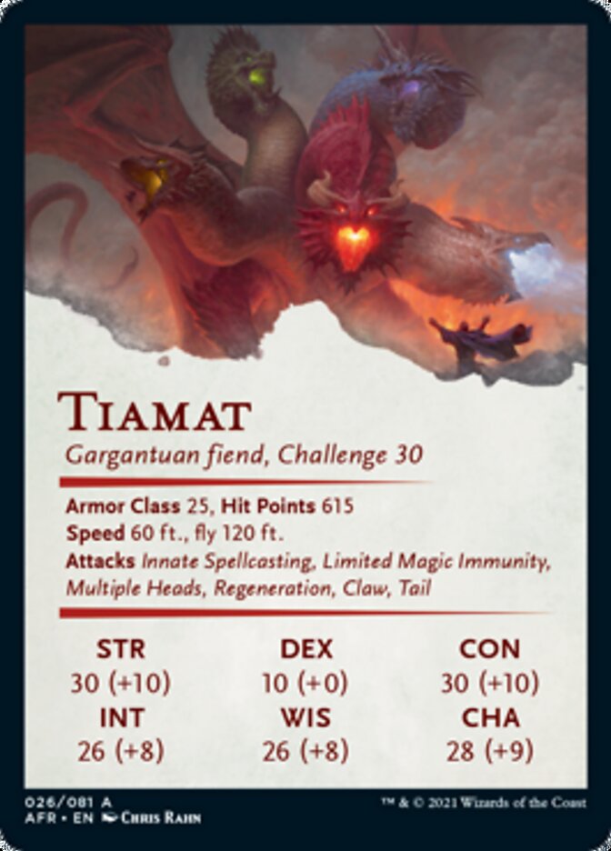 Tiamat Art Card [Dungeons & Dragons: Adventures in the Forgotten Realms Art Series] | Silver Goblin
