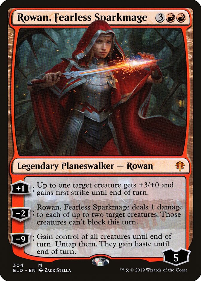 Rowan, Fearless Sparkmage [Throne of Eldraine] | Silver Goblin