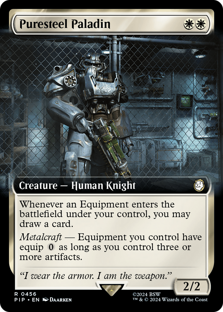Puresteel Paladin (Extended Art) [Fallout] | Silver Goblin