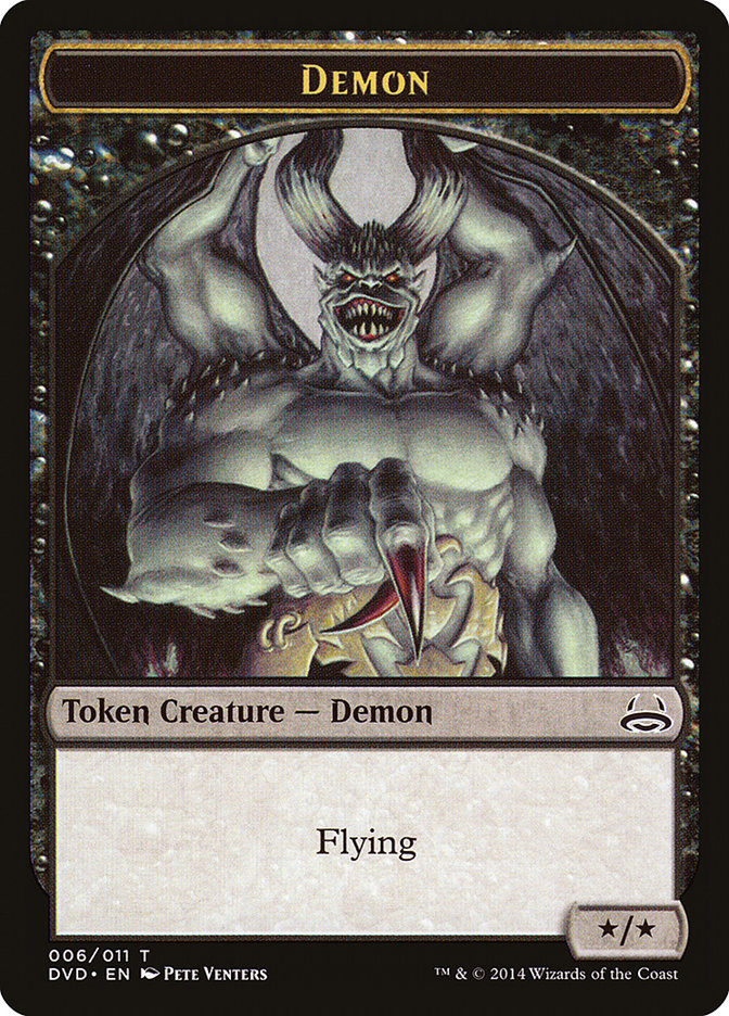 Demon Token (Divine vs. Demonic) [Duel Decks Anthology Tokens] | Silver Goblin