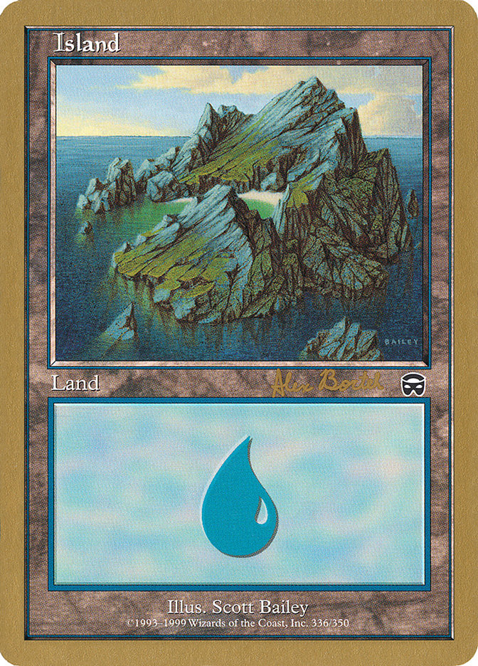Island (ab336) (Alex Borteh) [World Championship Decks 2001] | Silver Goblin