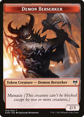 Dwarf Berserker // Demon Berserker Double-Sided Token [Kaldheim Tokens] | Silver Goblin