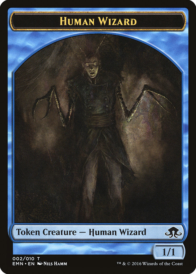 Human Wizard Token [Eldritch Moon Tokens] | Silver Goblin