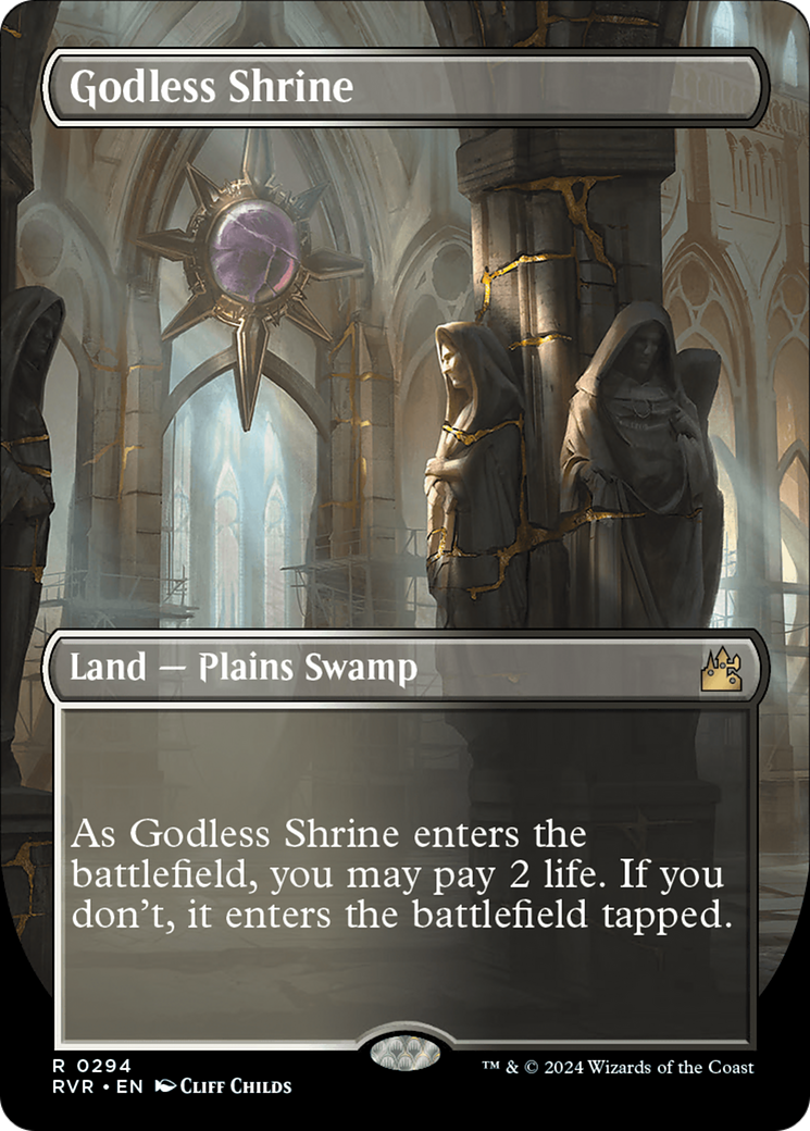 Godless Shrine (Borderless) [Ravnica Remastered] | Silver Goblin