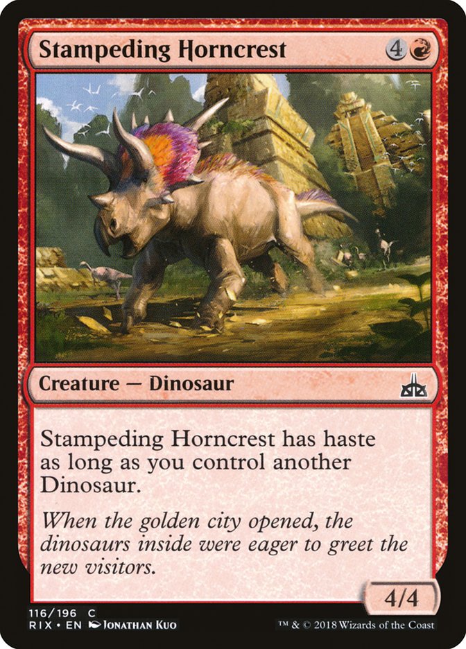 Stampeding Horncrest [Rivals of Ixalan] | Silver Goblin