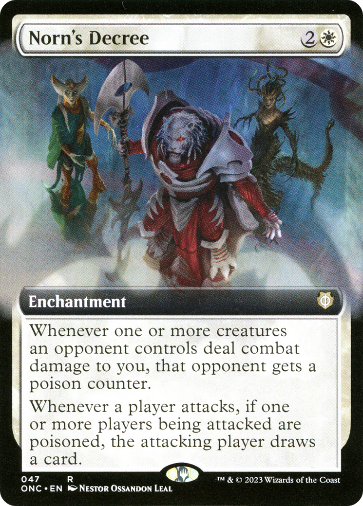 Norn's Decree (Extended Art) [Phyrexia: All Will Be One Commander] | Silver Goblin