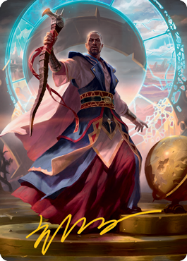 Teferi, Who Slows the Sunset Art Card (Gold-Stamped Signature) [Innistrad: Midnight Hunt Art Series] | Silver Goblin