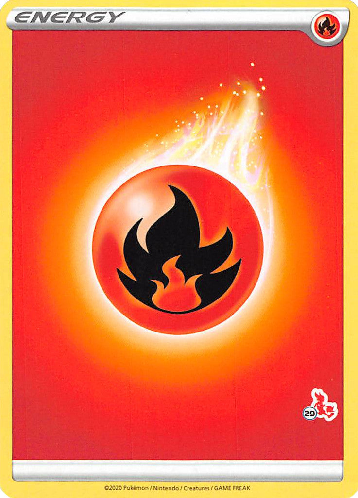 Fire Energy (Cinderace Stamp #29) [Battle Academy 2022] | Silver Goblin