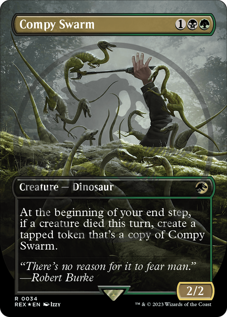 Compy Swarm (Emblem) (Borderless) [Jurassic World Collection Tokens] | Silver Goblin