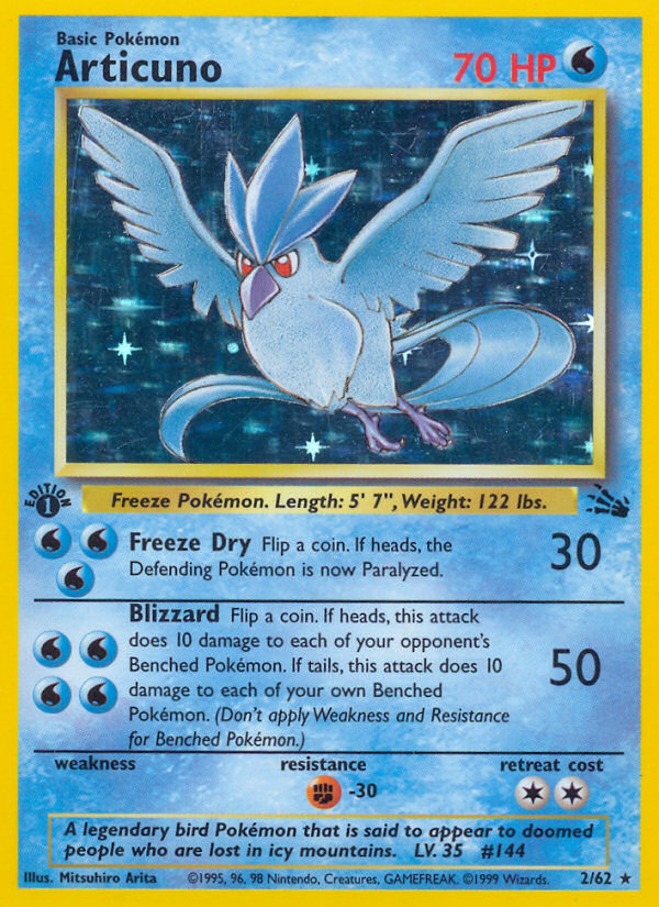 Articuno (2/62) [Fossil 1st Edition] | Silver Goblin