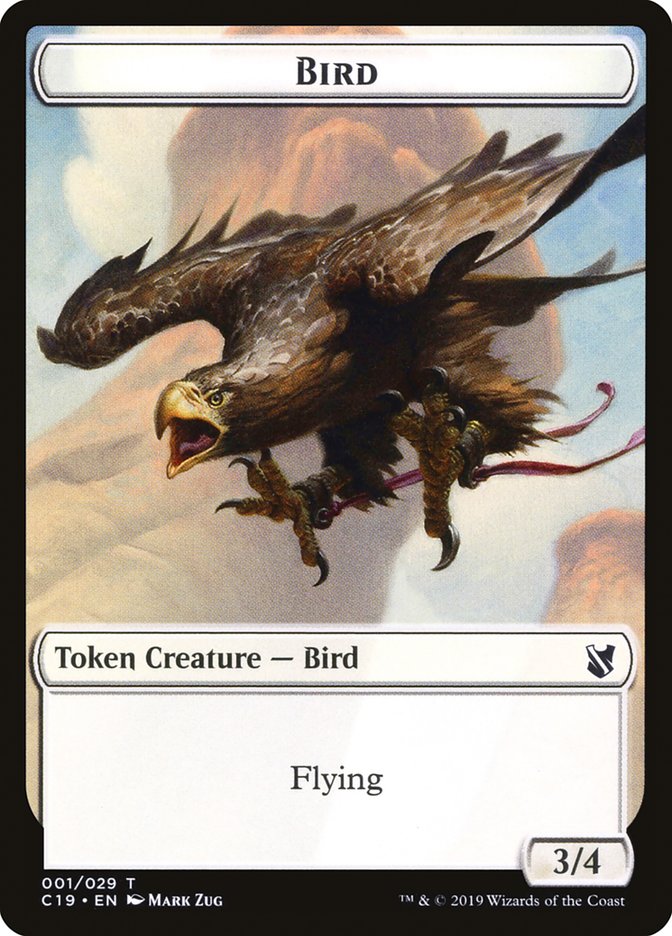 Bird Token (001/029) [Commander 2019 Tokens] | Silver Goblin