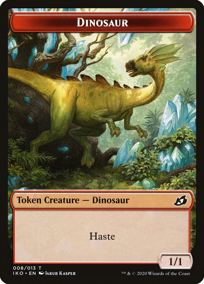 Dinosaur Token [Ikoria: Lair of Behemoths Tokens] | Silver Goblin