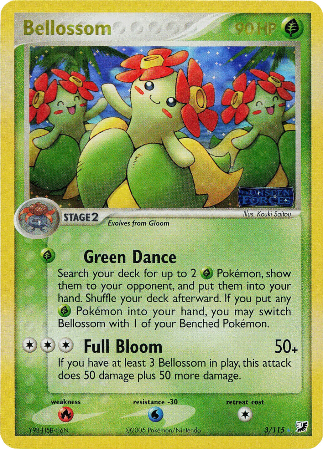 Bellossom (3/115) (Stamped) [EX: Unseen Forces] | Silver Goblin