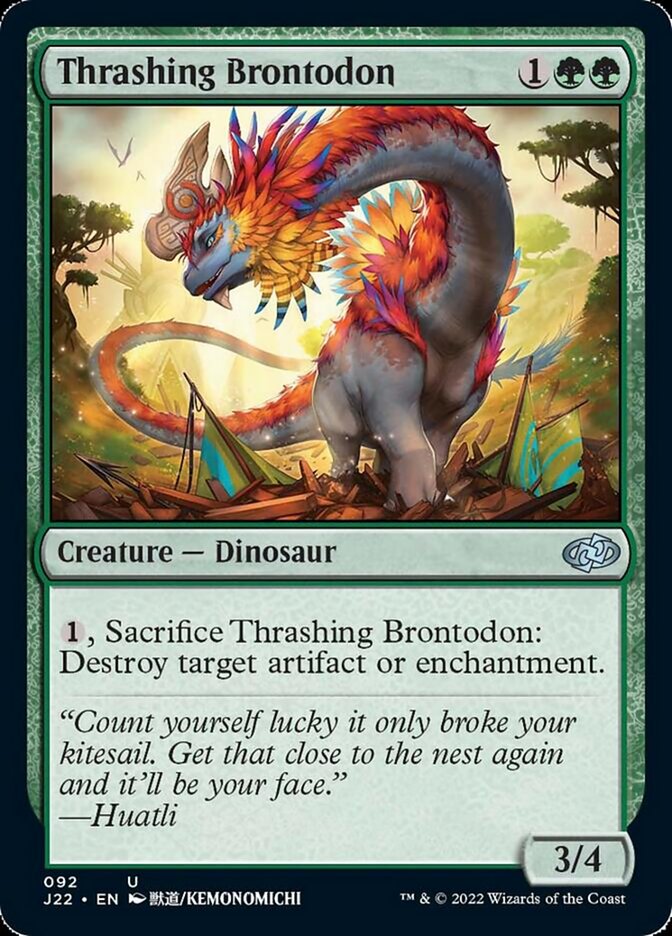 Thrashing Brontodon [Jumpstart 2022] | Silver Goblin