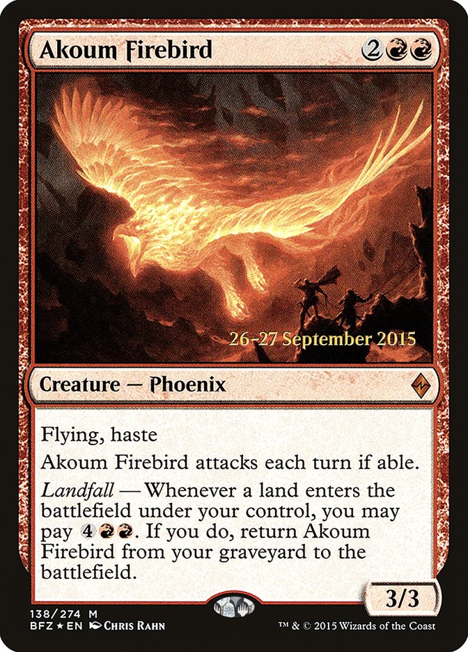 Akoum Firebird [Battle for Zendikar Prerelease Promos] | Silver Goblin