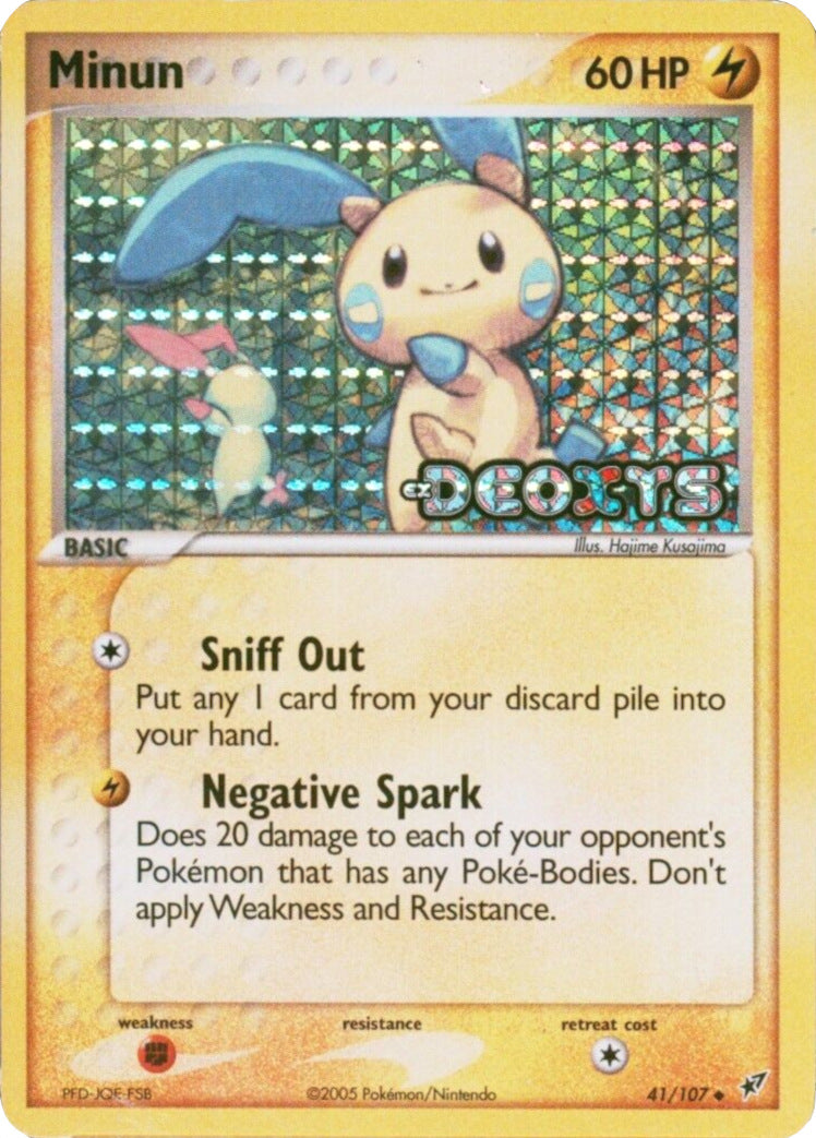 Minun (41/107) (Stamped) [EX: Deoxys] | Silver Goblin