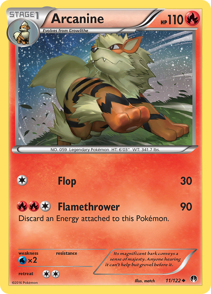 Arcanine (11/122) [XY: BREAKpoint] | Silver Goblin