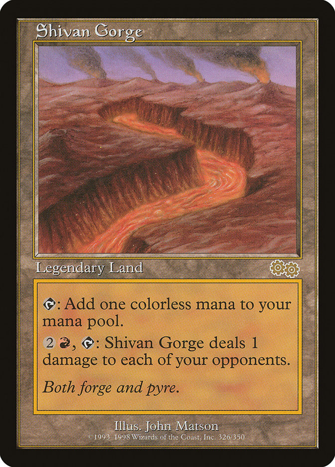 Shivan Gorge [Urza's Saga] | Silver Goblin
