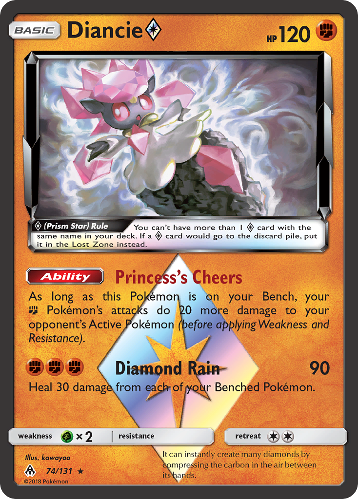 Diancie (74/131) (Prism Star) [Sun & Moon: Forbidden Light] | Silver Goblin