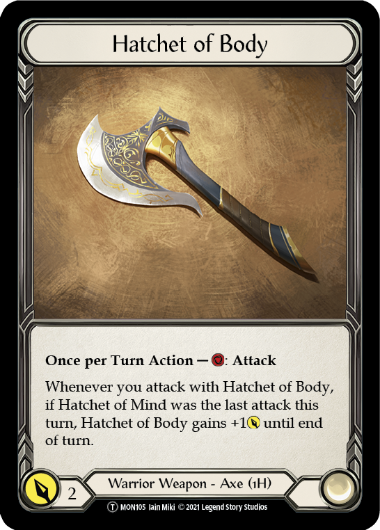 Hatchet of Body [U-MON105]  Unlimited Normal | Silver Goblin
