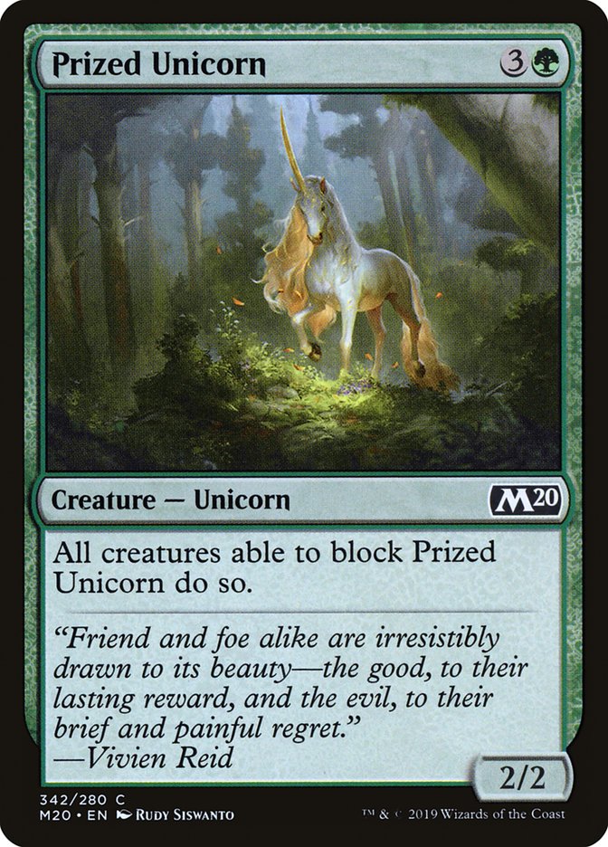 Prized Unicorn [Core Set 2020] | Silver Goblin
