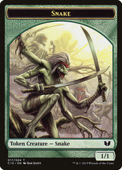 Snake (017) // Saproling Double-Sided Token [Commander 2015 Tokens] | Silver Goblin