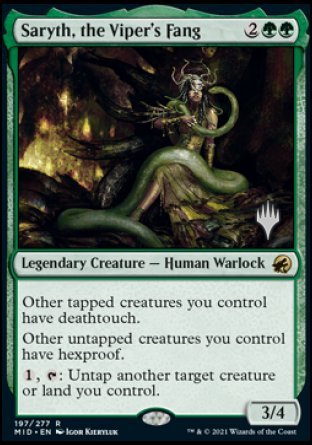 Saryth, the Viper's Fang (Promo Pack) [Innistrad: Midnight Hunt Promos] | Silver Goblin