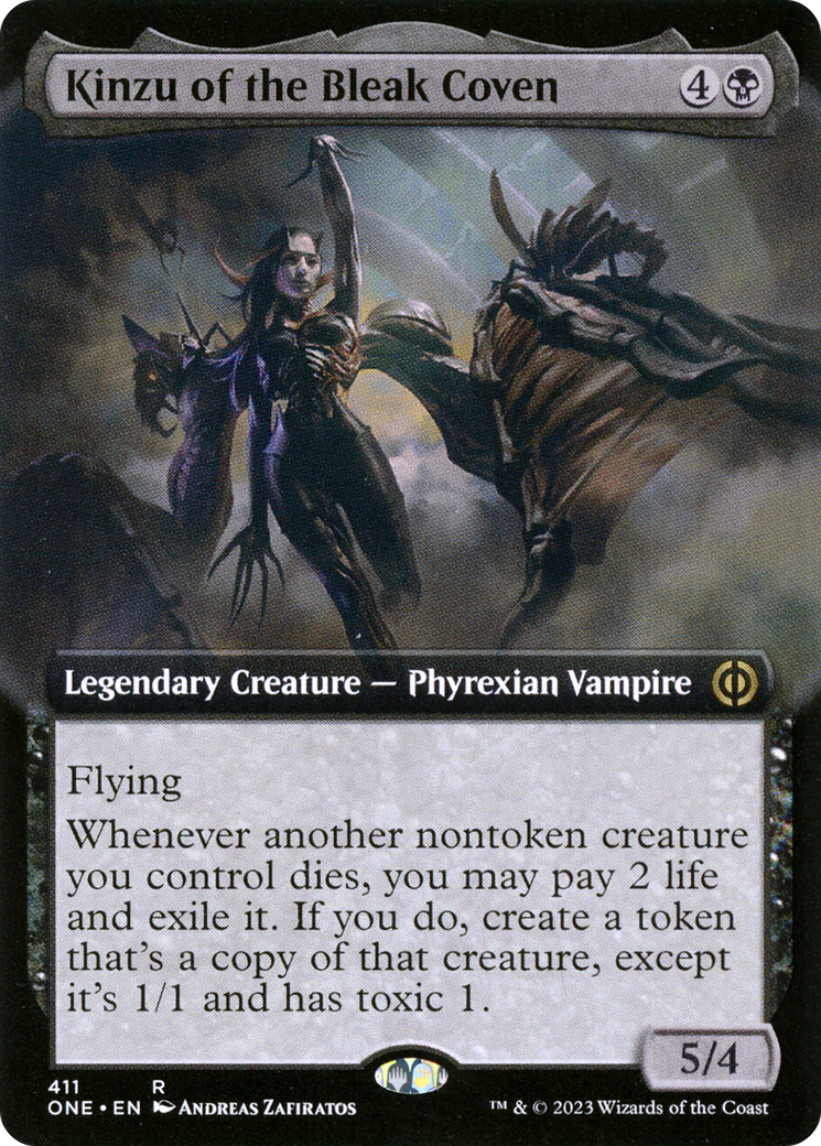Kinzu of the Bleak Coven (Extended Art) [Phyrexia: All Will Be One] | Silver Goblin