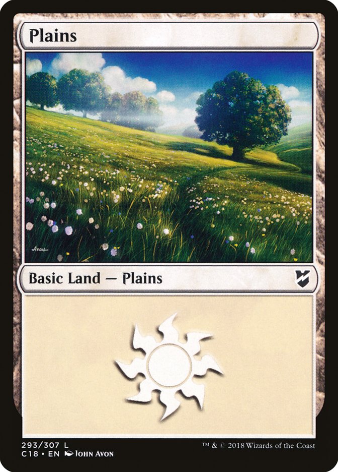 Plains (293) [Commander 2018] | Silver Goblin