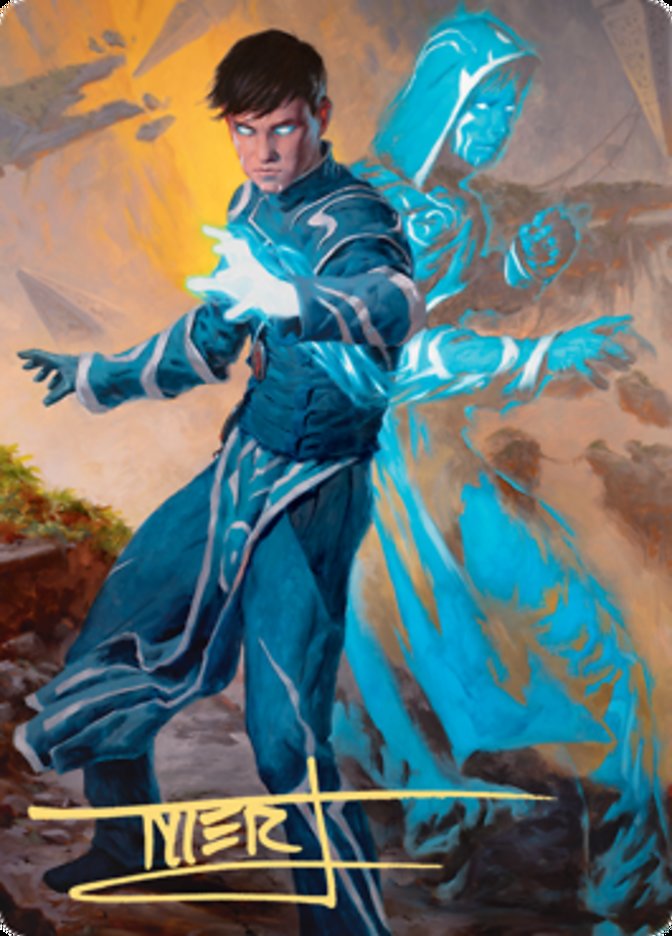 Jace, Mirror Mage 1 Art Card (Gold-Stamped Signature) [Zendikar Rising Art Series] | Silver Goblin