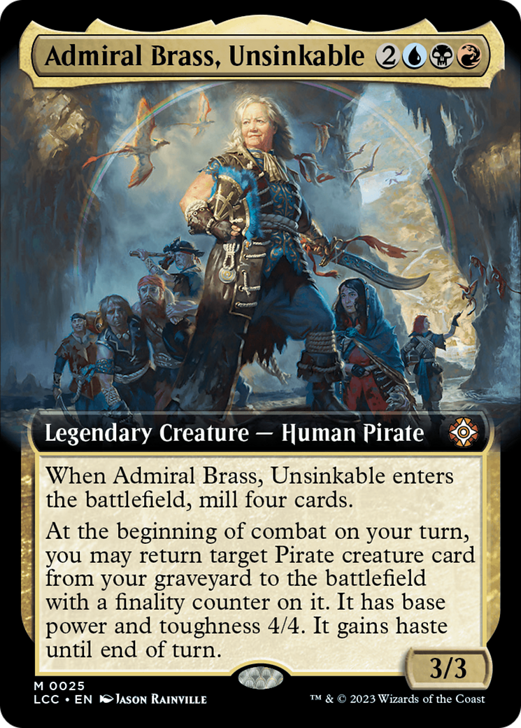 Admiral Brass, Unsinkable (Extended Art) [The Lost Caverns of Ixalan Commander] | Silver Goblin
