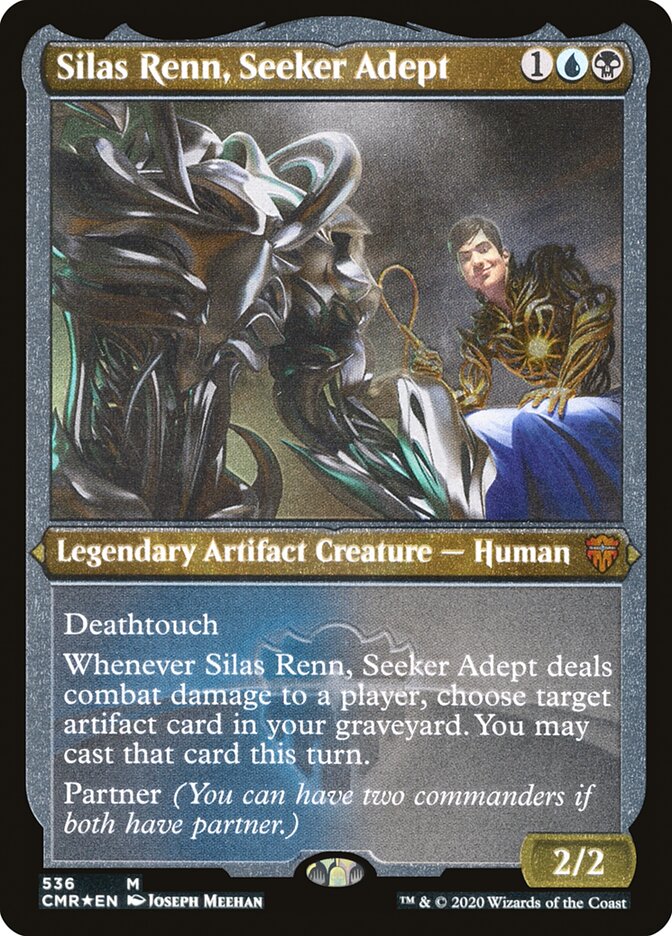 Silas Renn, Seeker Adept (Etched) [Commander Legends] | Silver Goblin