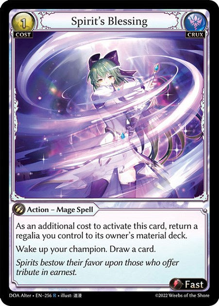 Spirit's Blessing (256) [Dawn of Ashes: Alter Edition] | Silver Goblin