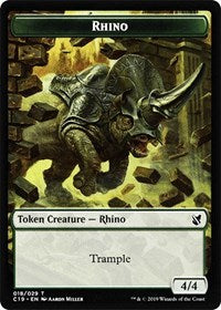 Rhino // Egg Double-Sided Token [Commander 2019 Tokens] | Silver Goblin