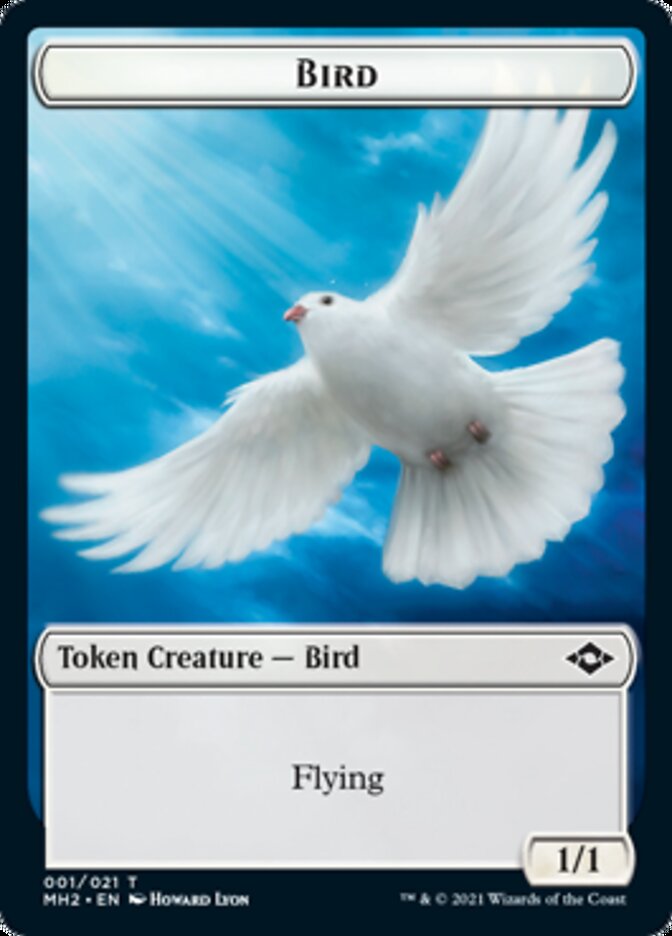 Bird // Clue (15) Double-Sided Token [Modern Horizons 2 Tokens] | Silver Goblin