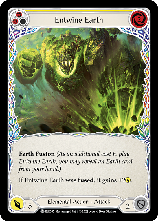 Entwine Earth (Yellow) [ELE095] (Tales of Aria)  1st Edition Rainbow Foil | Silver Goblin