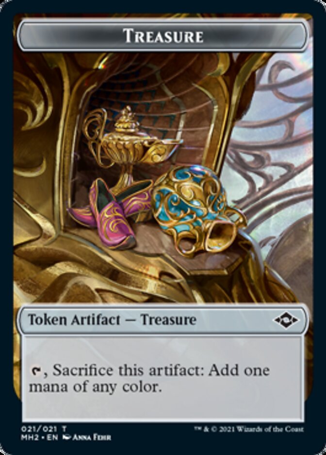 Beast // Treasure (21) Double-Sided Token [Modern Horizons 2 Tokens] | Silver Goblin